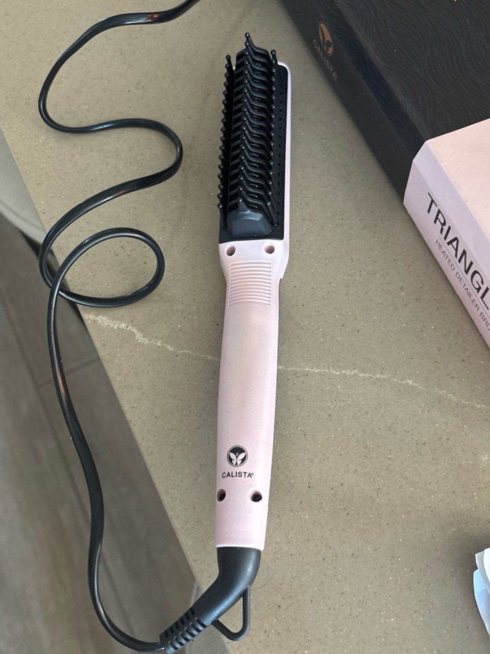 Calista TRIANGIPRO Heated Detailer Brush - Pink